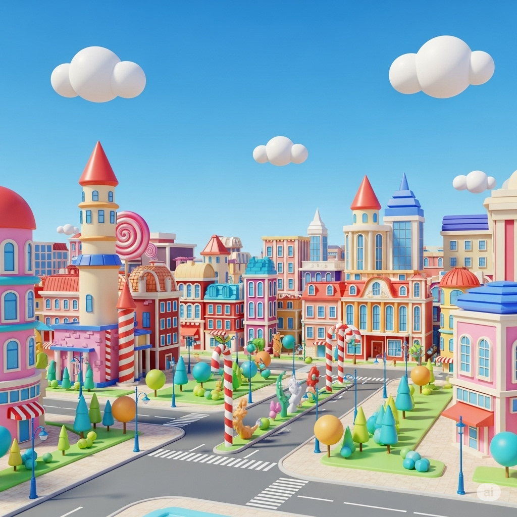 Maquete Cidade 3D infantil